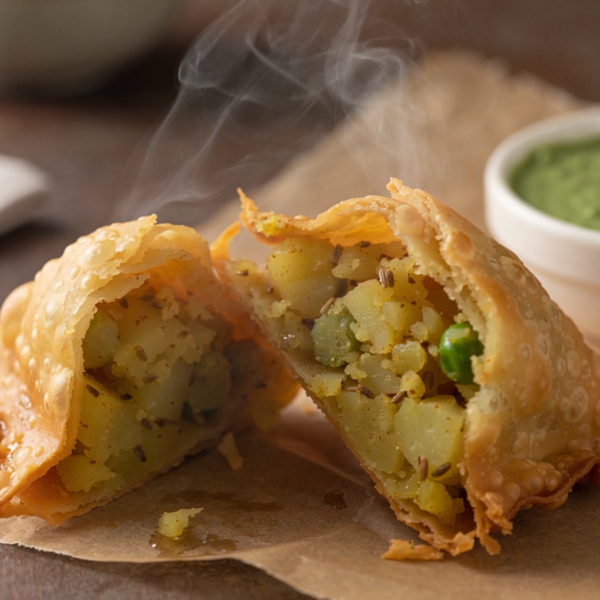 Samosa — authentic Indian starter from Elache Desi Home Kitchen, freshly cooked and delivered in Nottingham